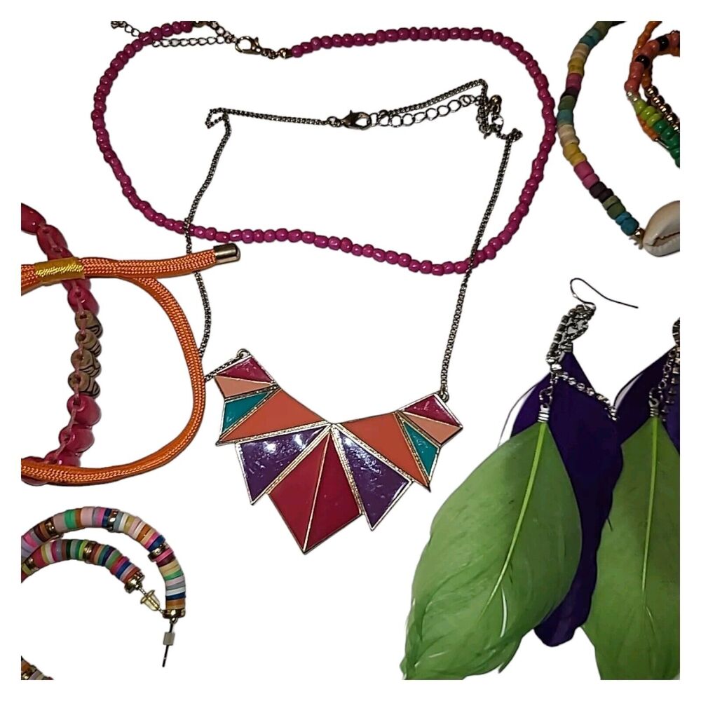 11 Piece‎ Colorful Fun Summertime Fashion Jewelry Lot - Picture 4 of 8